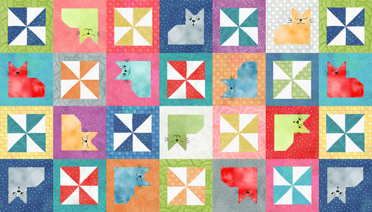 Crafty Cats by Sue Miano - Cat Blocks | Multi