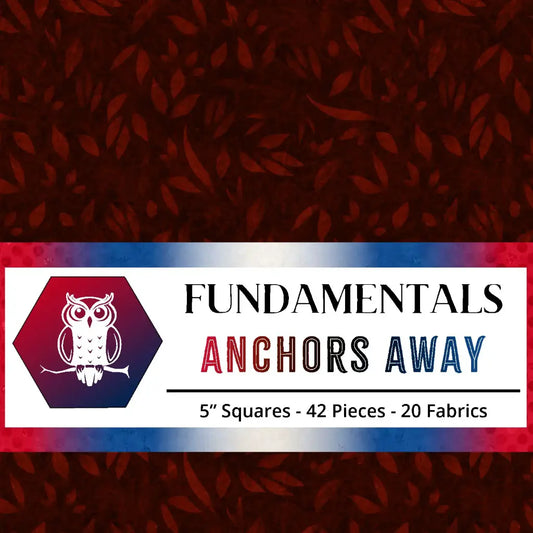 Anchors Away by White Owl Textiles - 5" Squares (Stamp)