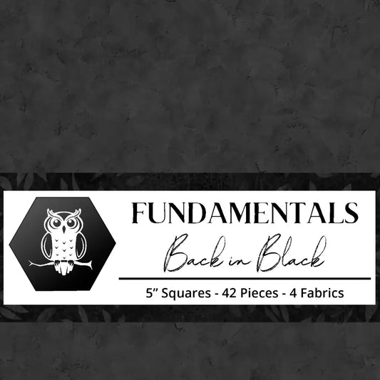 Back in Black by White Owl Textiles - 5" Squares (Stamp)