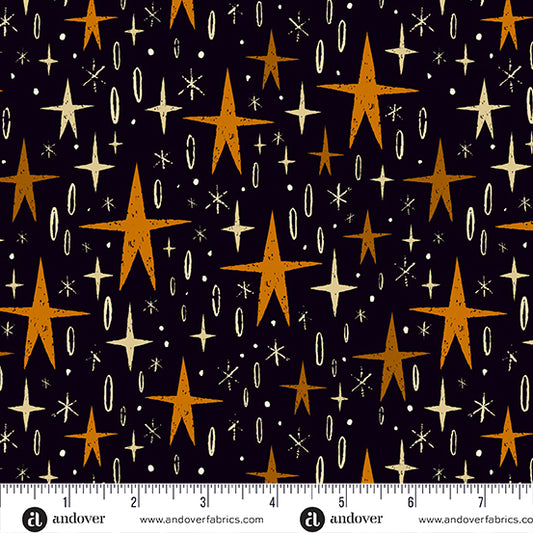 Nevermore by Andover Fabrics - Tall Stars | Black