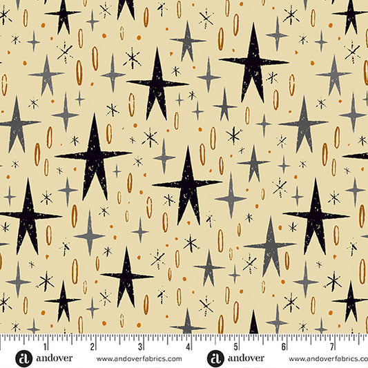 Nevermore by Andover Fabrics - Tall Stars | Cream