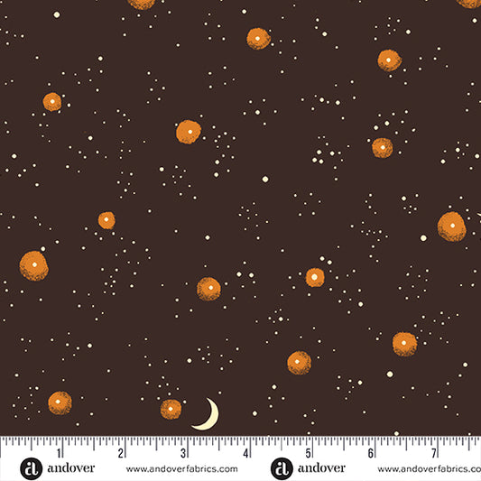 Nevermore by Andover Fabrics - Galaxy with Moon | Black