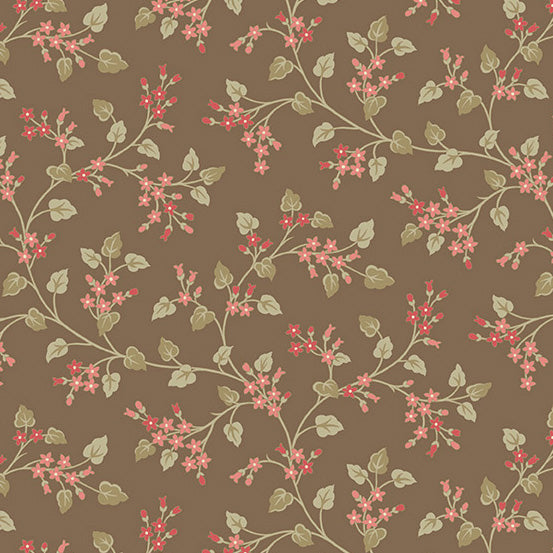 Cocoa Pink by Laundry Basket Quilts - Flower Vine Clay