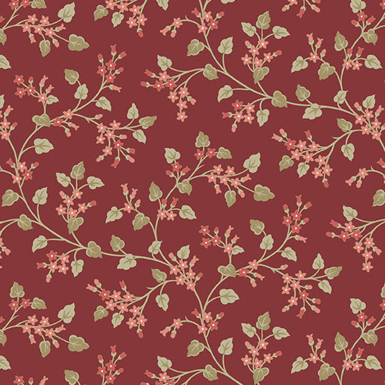 Cocoa Pink by Laundry Basket Quilts - Flower Vine Oxide