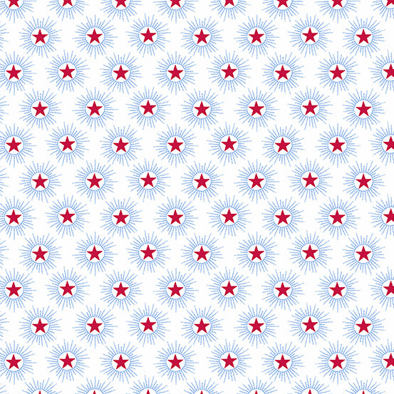 Salute by Andover Fabrics - Sun Star | White