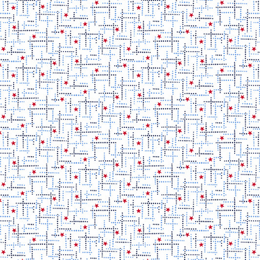 Salute by Andover Fabrics - Dotted Maze | White