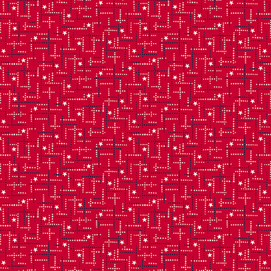 Salute by Andover Fabrics - Dotted Maze | Red