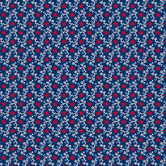 Salute by Andover Fabrics - Star Vine | Blue