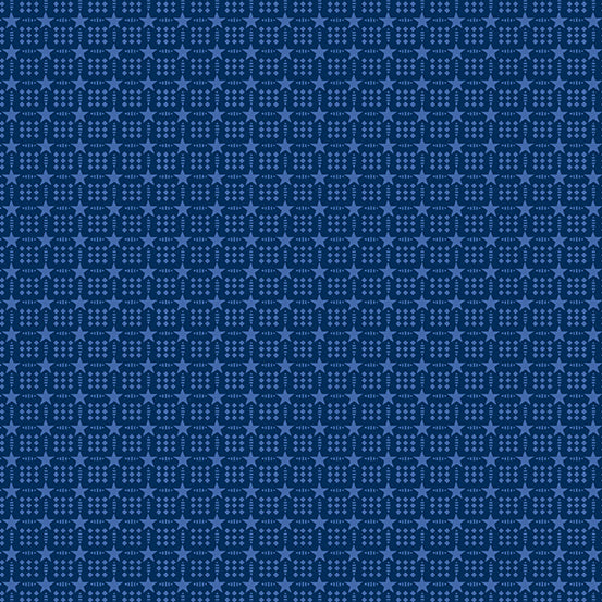 Salute by Andover Fabrics - Interlocking Squares | Blue