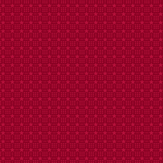 Salute by Andover Fabrics - Interlocking Squares | Red