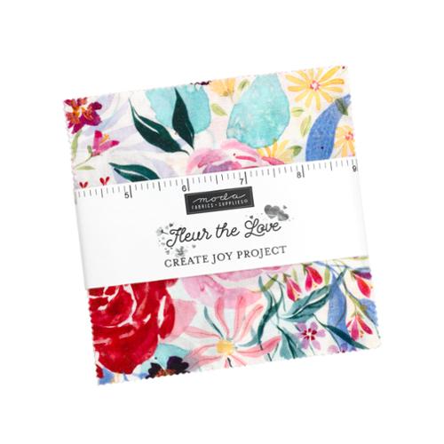 Fleur the Love by Create Joy Project - 5" Squares (Charm Pack)