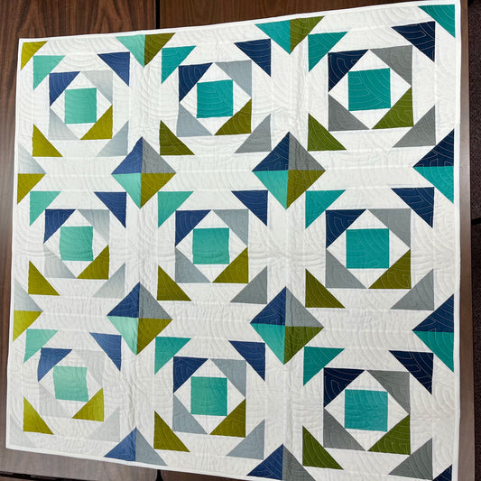 Blue & Green Ombre Sample Quilt