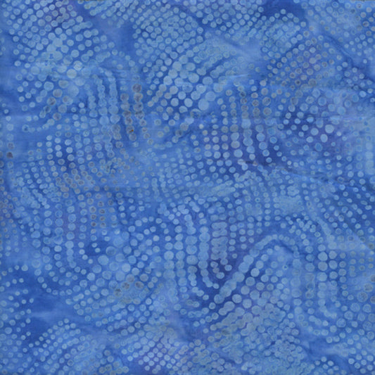 Island Batik Foundations Blenders - Wavy Dots Bluebird