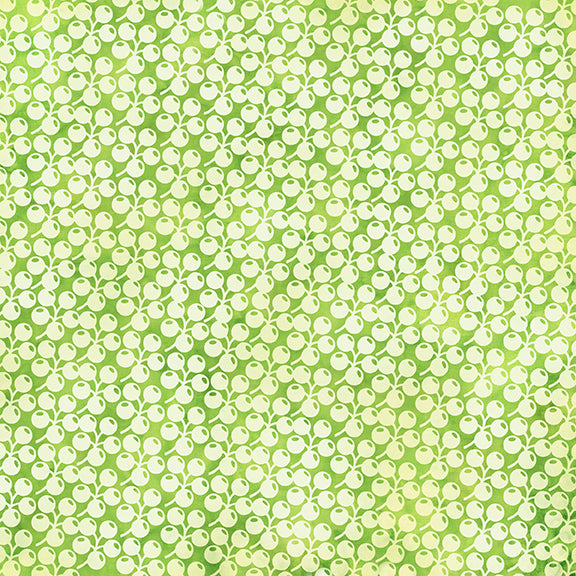 2026 All Ohio Shop Hop Fabric - Buckeye Seeds Green Lemongrass