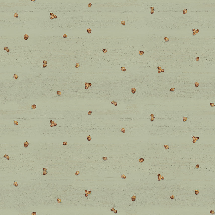 Covered Bridges in Fall by Tara Reed - Acorn Ditsy Sage