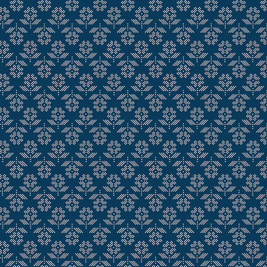 Denim & Daisy by Lori Holt - Flowers | Oxford Blue