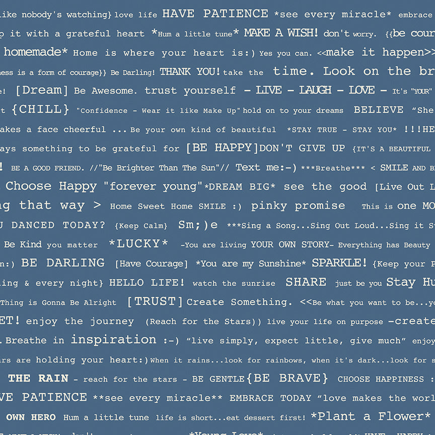 Denim & Daisy by Lori Holt - Happy Text | Denim