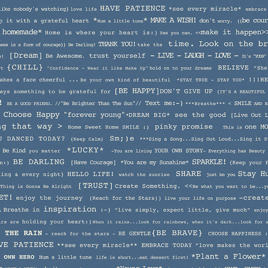 Denim & Daisy by Lori Holt - Happy Text | Denim