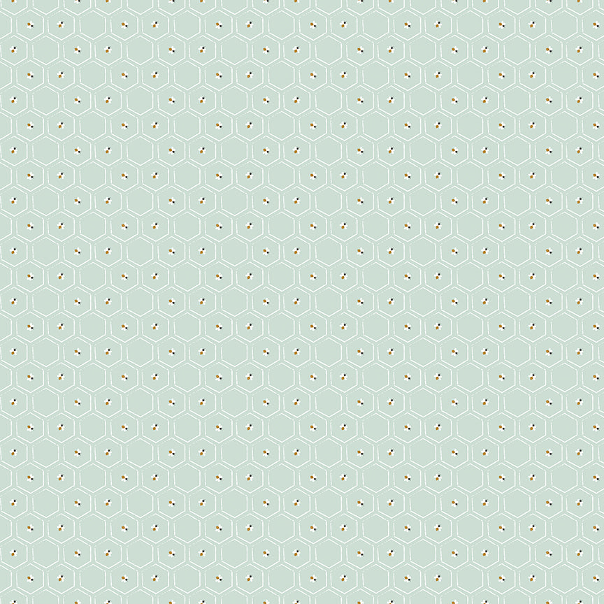 Bees and Blossoms by Lindsey Weight - Honeycomb | Mist