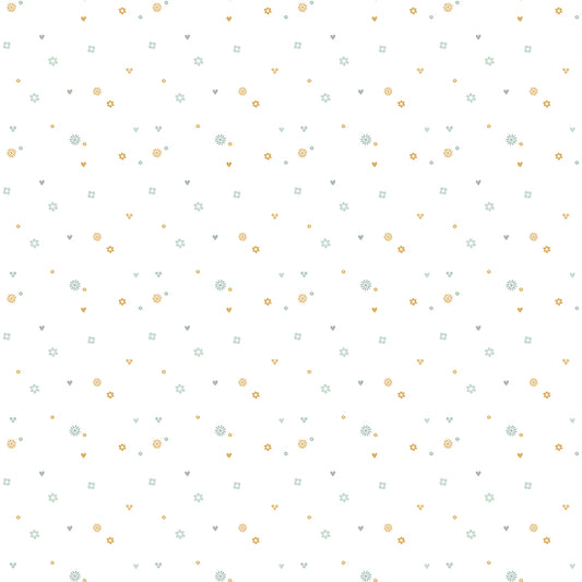 Bees and Blossoms by Lindsey Weight - Confetti | White