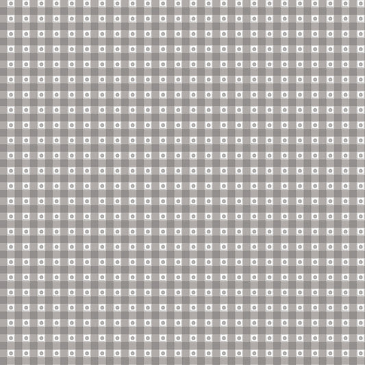 Bees and Blossoms by Lindsey Weight - Gingham | Gray