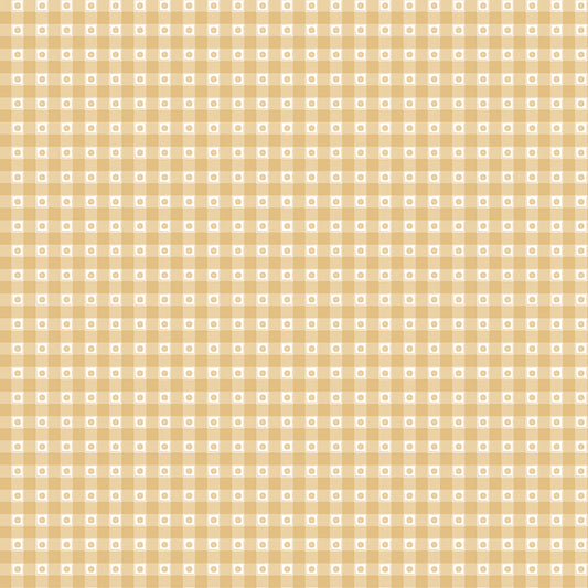 Bees and Blossoms by Lindsey Weight - Gingham | Honey