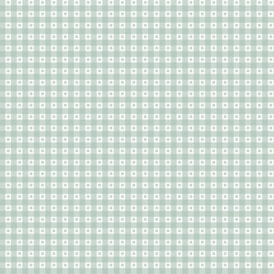 Bees and Blossoms by Lindsey Weight - Gingham | Mist