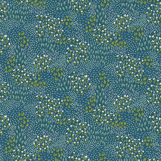 Luna Field by Katherine Lenius - Meadow | Navy