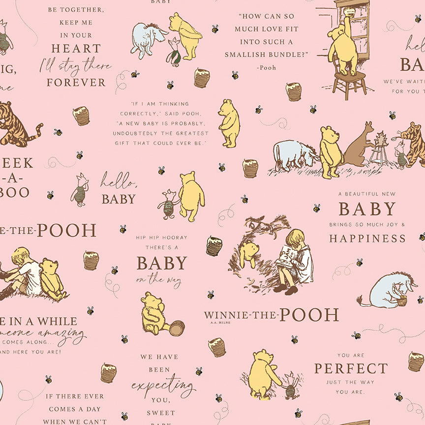 Winnie the Pooh Baby by Echo Park Paper Co - Main | Pink