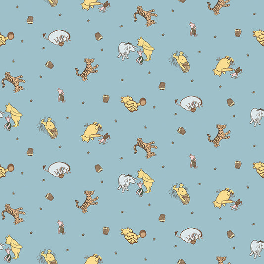 Winnie the Pooh Baby by Echo Park Paper Co - Character Toss | Blue