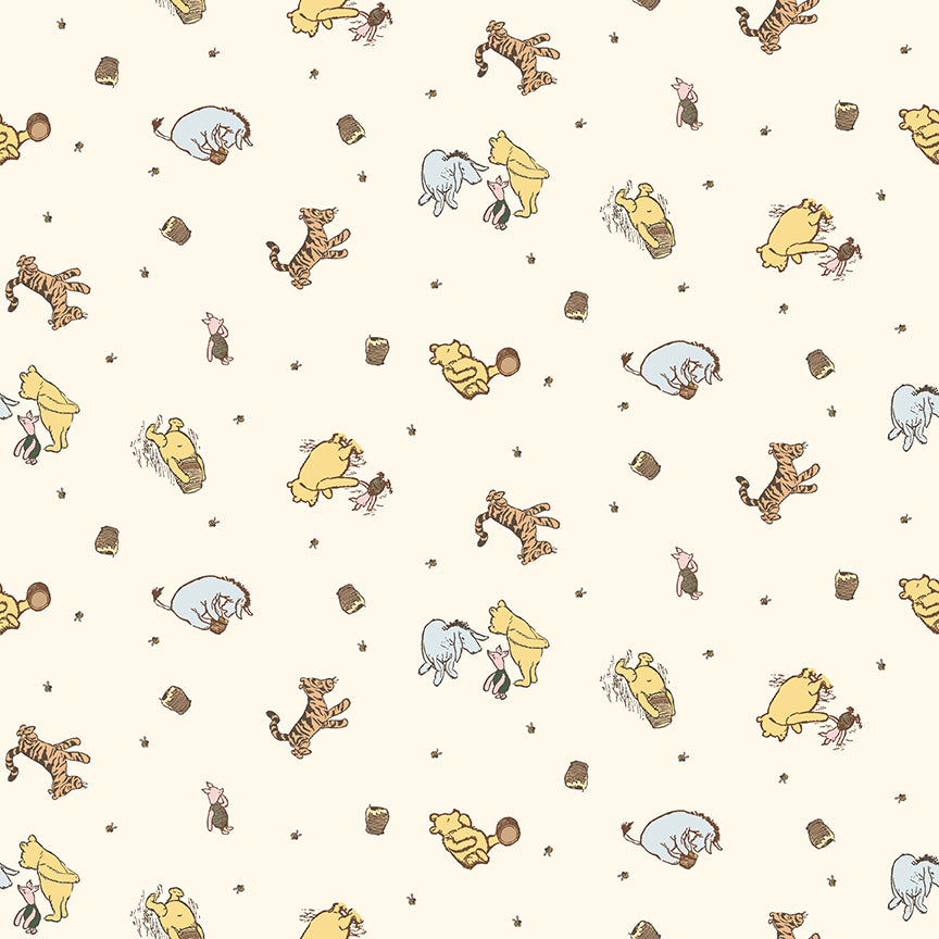 Winnie the Pooh Baby by Echo Park Paper Co - Character Toss | Cream