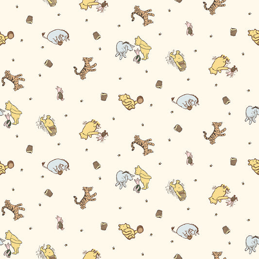 Winnie the Pooh Baby by Echo Park Paper Co - Character Toss | Cream