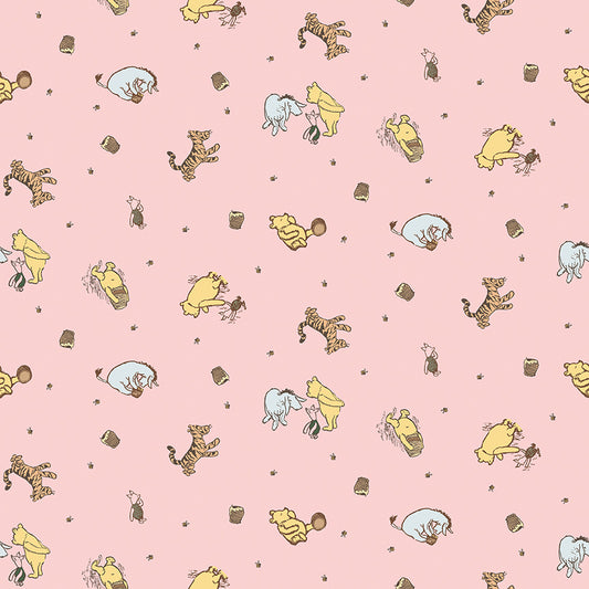 Winnie the Pooh Baby by Echo Park Paper Co - Character Toss | Pink
