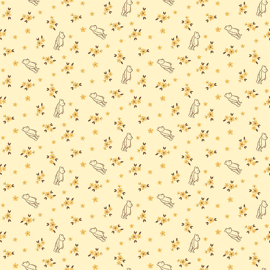 Winnie the Pooh Baby by Echo Park Paper Co - Ditsy | Yellow