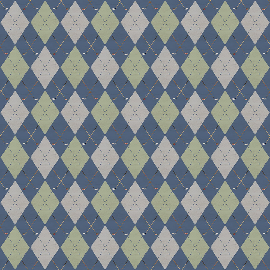 Greens & Fairways by Tara Reed - Argyle | Blue