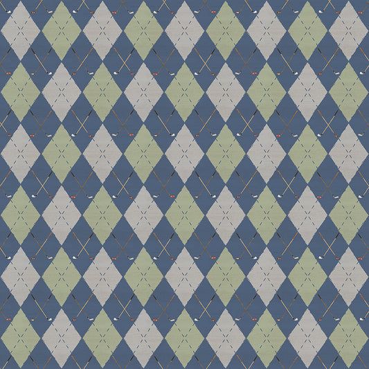 Greens & Fairways by Tara Reed - Argyle | Blue