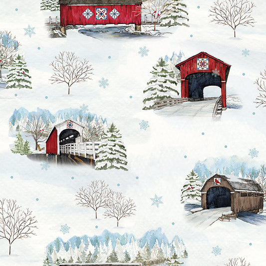 Covered Bridges in Winter by Tara Reed - Snow Main