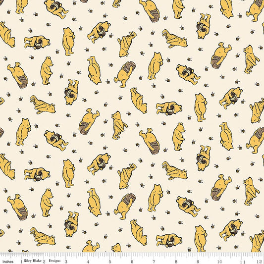 Winnie the Pooh Flannel by Echo Park Paper Co. - Toss Cream