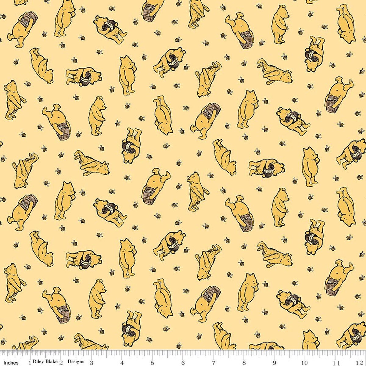 Winnie the Pooh Flannel by Echo Park Paper Co. - Toss Sunshine