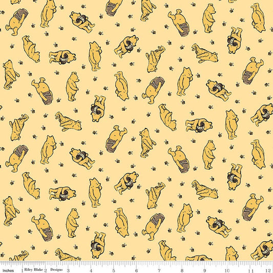 Winnie the Pooh Flannel by Echo Park Paper Co. - Toss Sunshine