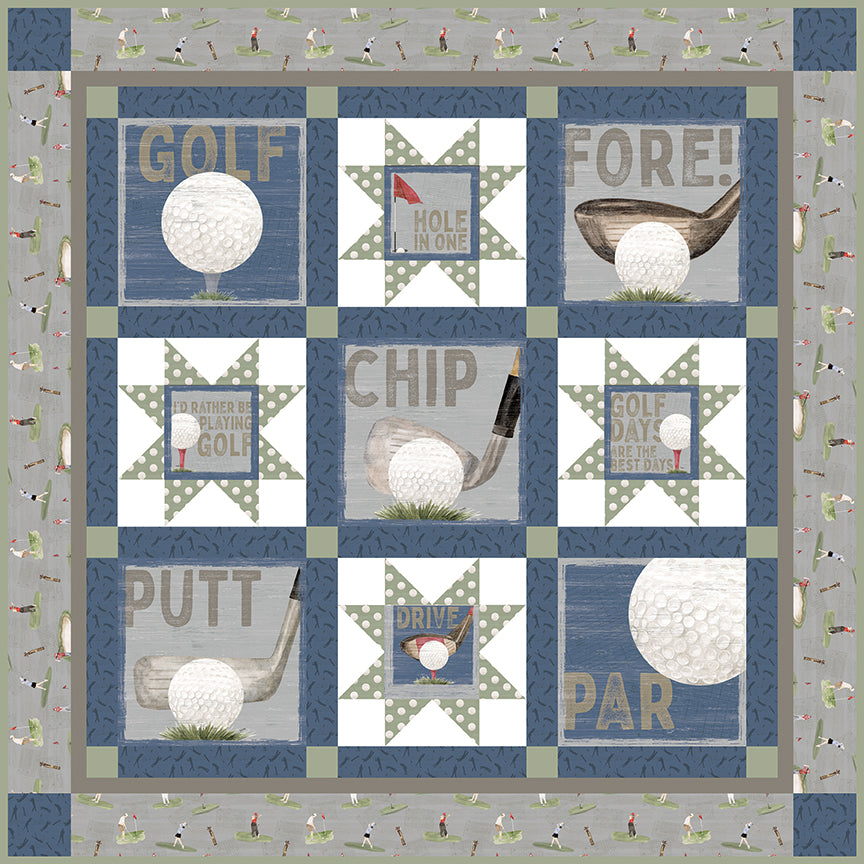 Greens & Fairways by Tara Reed - Golfing Panel Quilt Kit