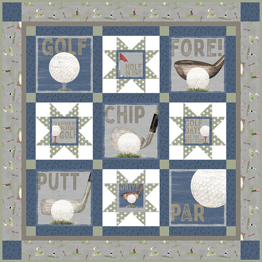 Greens & Fairways by Tara Reed - Golfing Panel Quilt Kit