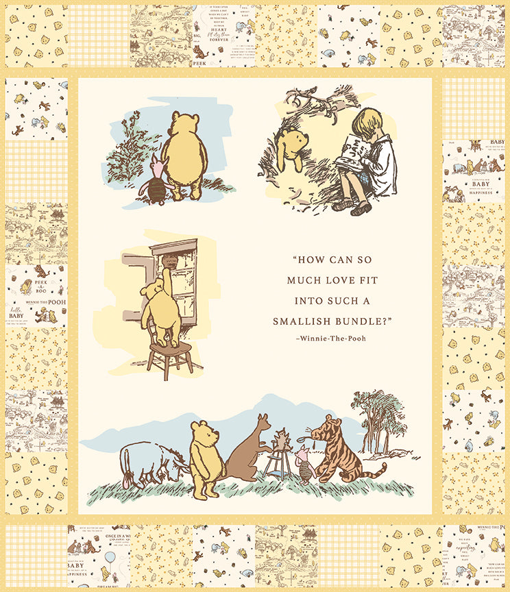Winnie the Pooh Baby Panel Quilt Kit