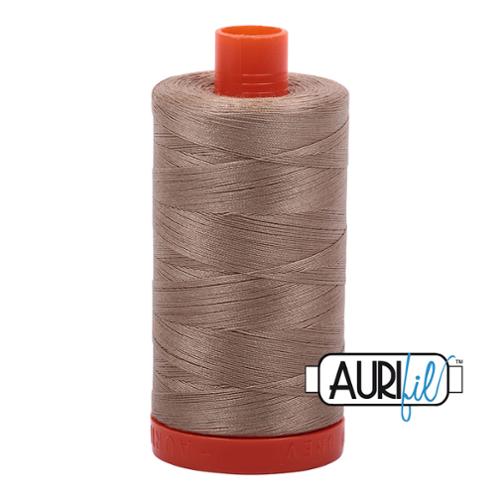 Aurifil Mako 50/2 Cotton Solid Thread 1422YDS - 2325 Linen