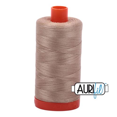 Aurifil Mako 50/2 Cotton Solid Thread 1422YDS - 2326 Sand
