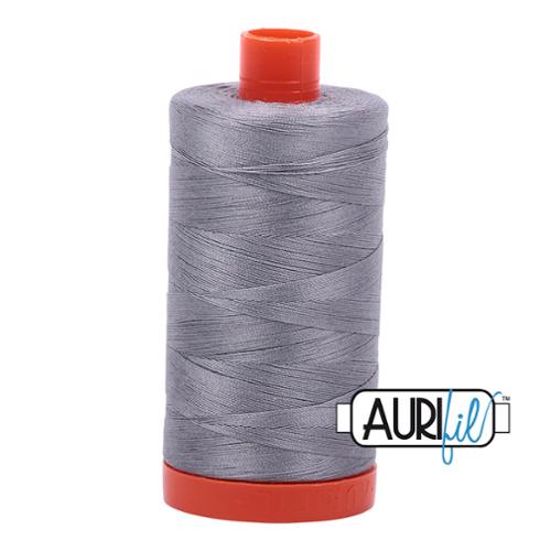 Aurifil Mako 50/2 Cotton Solid Thread 1422YDS - 2605 Grey