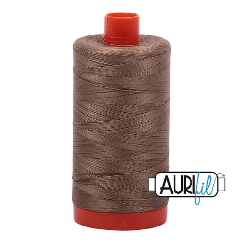 Aurifil Mako 50/2 Cotton Solid Thread 1422YDS - 2370 Sandstone