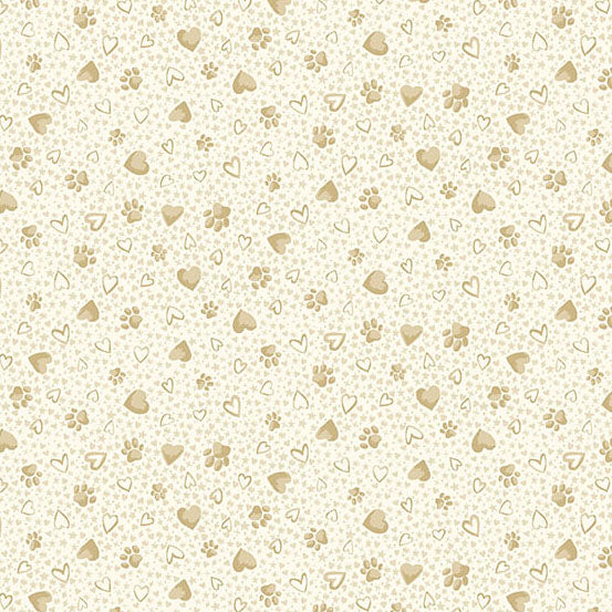 Pooch by Makower UK - Paws | Cream