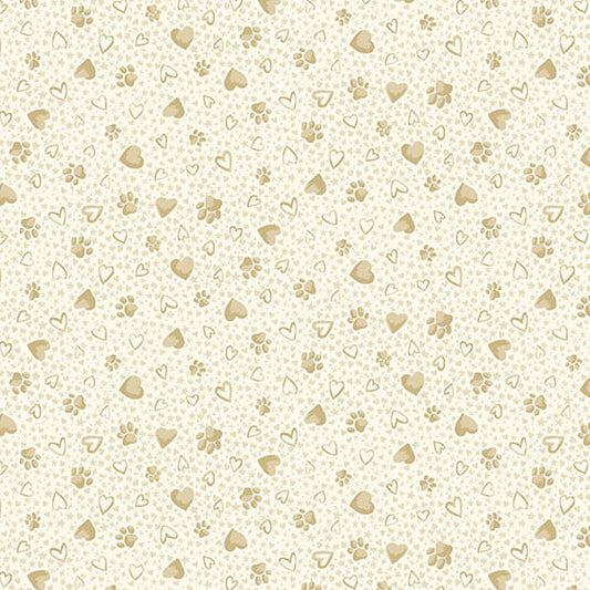 Pooch by Makower UK - Paws | Cream