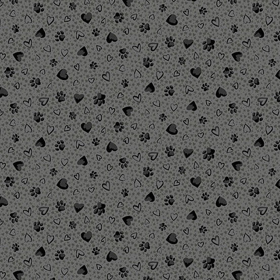 Pooch by Makower UK - Paws | Grey